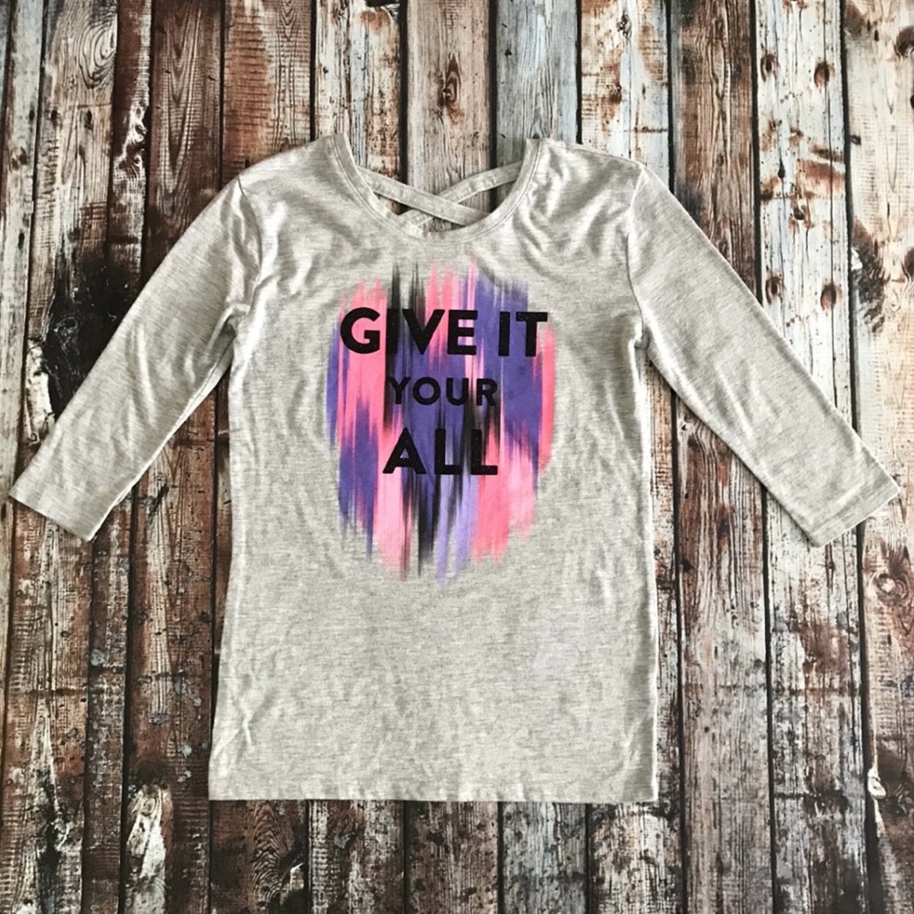 Justice "Give It Your All" Athletic Tee